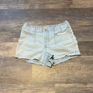 Maurices Blue Striped Jean Shorts